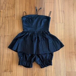 Elegant Black Strapless Jumpsuit